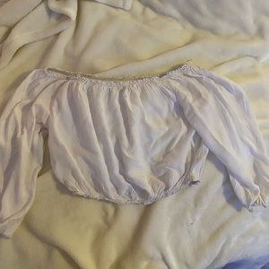 Urban cropped white long sleeve